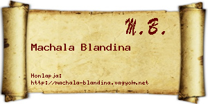 Machala Blandina névjegykártya